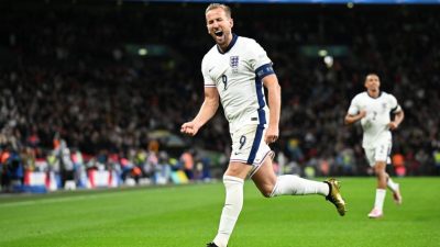 Harry Kane mengoleksi 100 caps bersama timnas Inggris. Foto: x.com/HKane