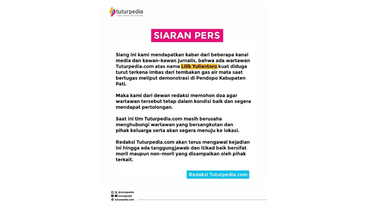 TUTURPEDIA - Rilis Resmi Redaksi Tuturpedia.com