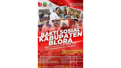 TUTURPEDIA - Peringatan HUT Ke-80 RI, Kabupaten Blora Adakan Bakti Sosial Di Desa Jepangrejo