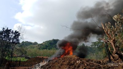 TUTURPEDIA - Insiden Kebakaran Sumur Bor Minyak Bogorejo Padam, Satpol-PP Blora Imbau Warga Tak Balik ke Rumah Dulu