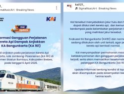 Breaking News! KA Bangunkarta Anjlok di Bumiayu, 13 Perjalanan Kereta Dialihkan via Jalur Utara
