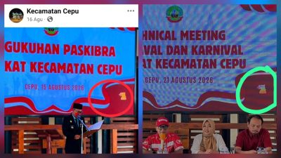 Heboh! Logo Mirip Partai Politik Hiasi Latar Belakang Acara di Kantor Kecamatan Cepu, Netizen Meradang dan Minta Semua Diperiksa 3 TUTURPEDIA - Heboh! Logo Mirip Partai Politik Hiasi Latar Belakang Acara di Kantor Kecamatan Cepu, Netizen Meradang dan Minta Semua Diperiksa