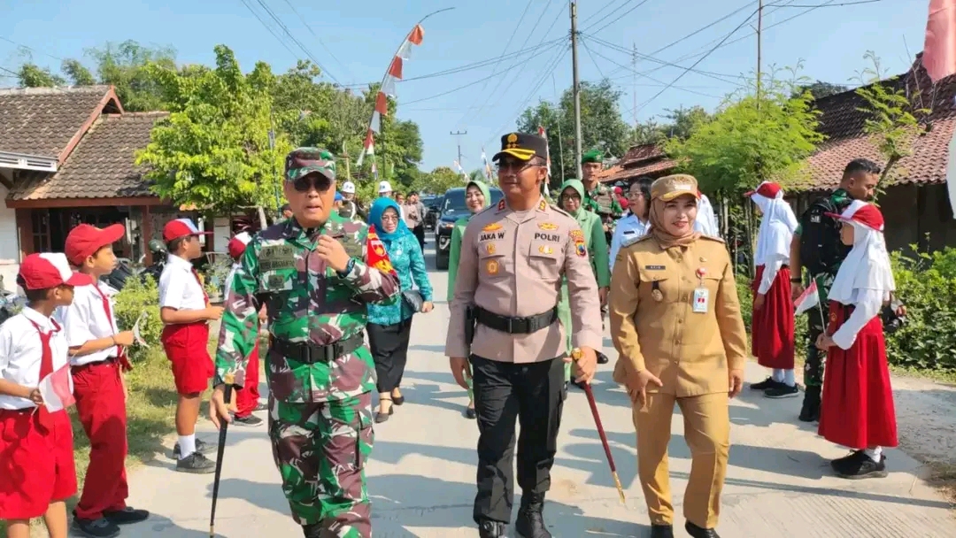 Wakil Bupati Blora, Tri Yuli Setyowati di TMMD Sengkuyung II tahun 2024. Foto: Istimewa