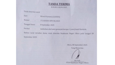 TUTURPEDIA - Datangi Kejari Blora, LSM LESSUS Berikan Tambahan Alat Bukti Dugaan Pungli ASN
