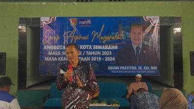 Anggota DPRD Dapil 5 Kota Semarang, Agung Prayitno. (Foto: Dok. Pribadi)