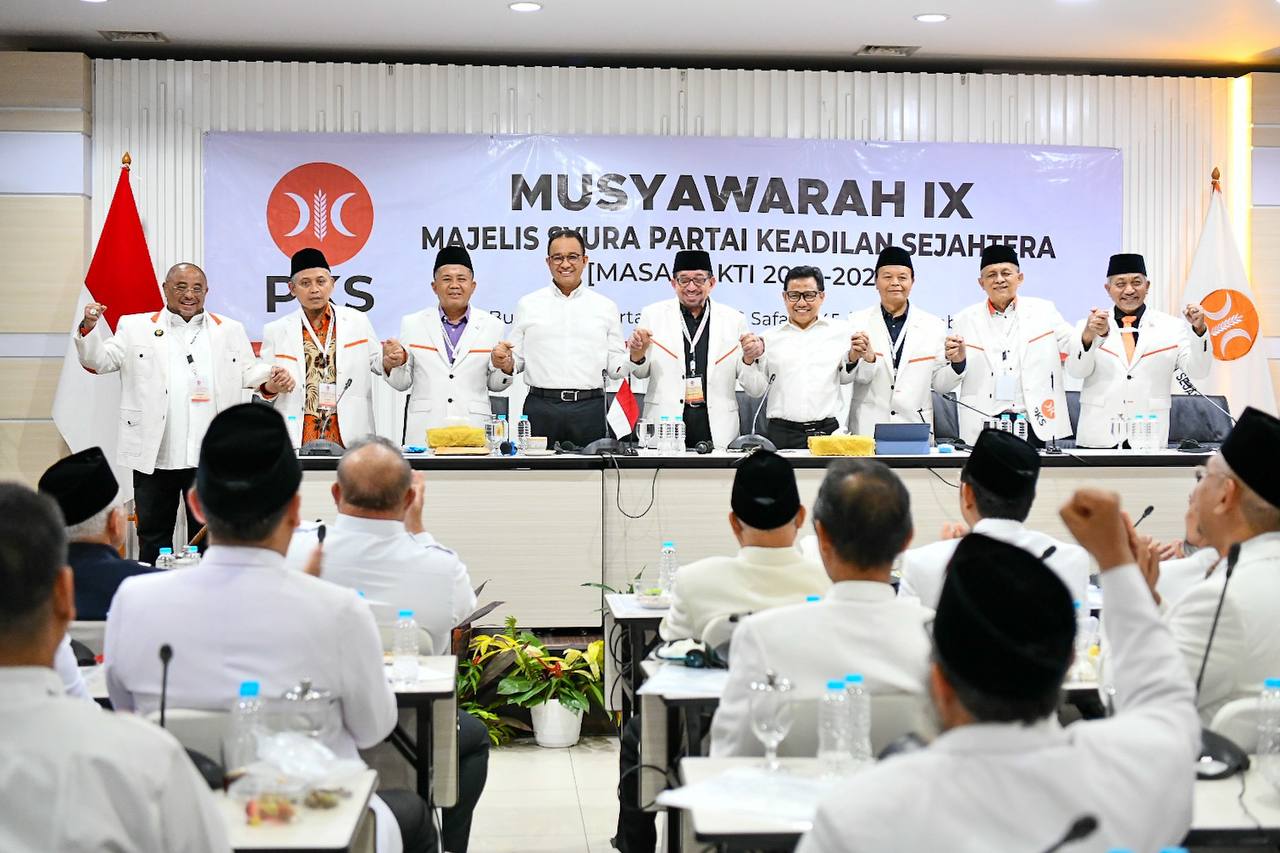 PKS resmi nyatakan dukungan pada Anies-Cak Imin maju Pilpres 2024. FOTO: Twitter @PKSejahtera.