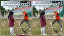 Viral! Pria Tak Dikenal Tiba-tiba Tendang Kucing yang Sedang Diajak Jalan-jalan di Eks Stadion Kridosono Blora
