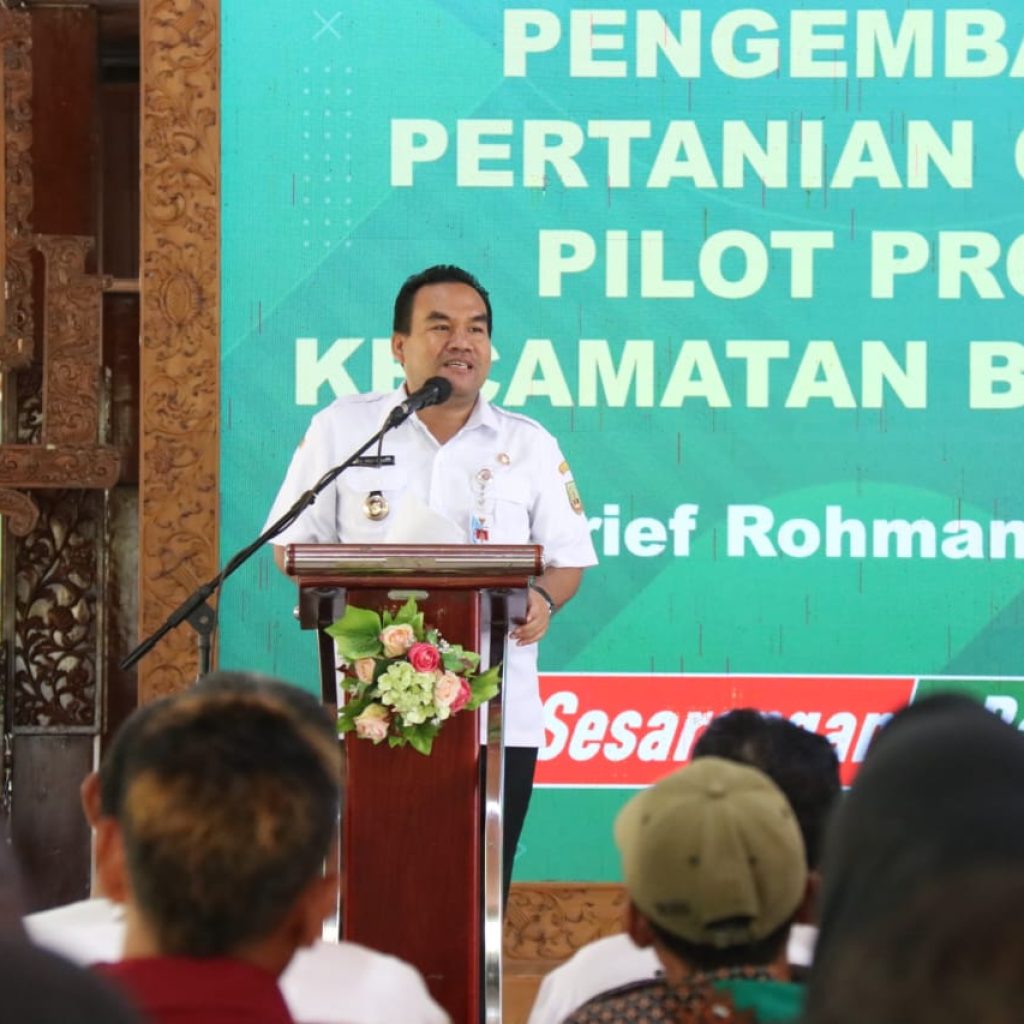 Bupati Blora Arief Rohman, saat sosialisasi dan bimtek pengembangan pertanian organik. Foto: Istimewa