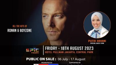 Putri Ariani Bakal Jadi Penyanyi Pembuka Konser Ronan Keating di Jakarta