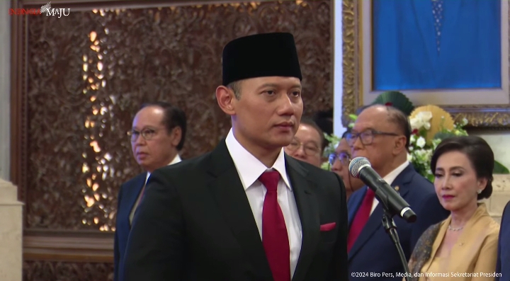 Inilah profil lengkap AHY sebagai Menteri ATR/BPN. Foto: Tangkapan Layar YouTube Sekretariat Presiden