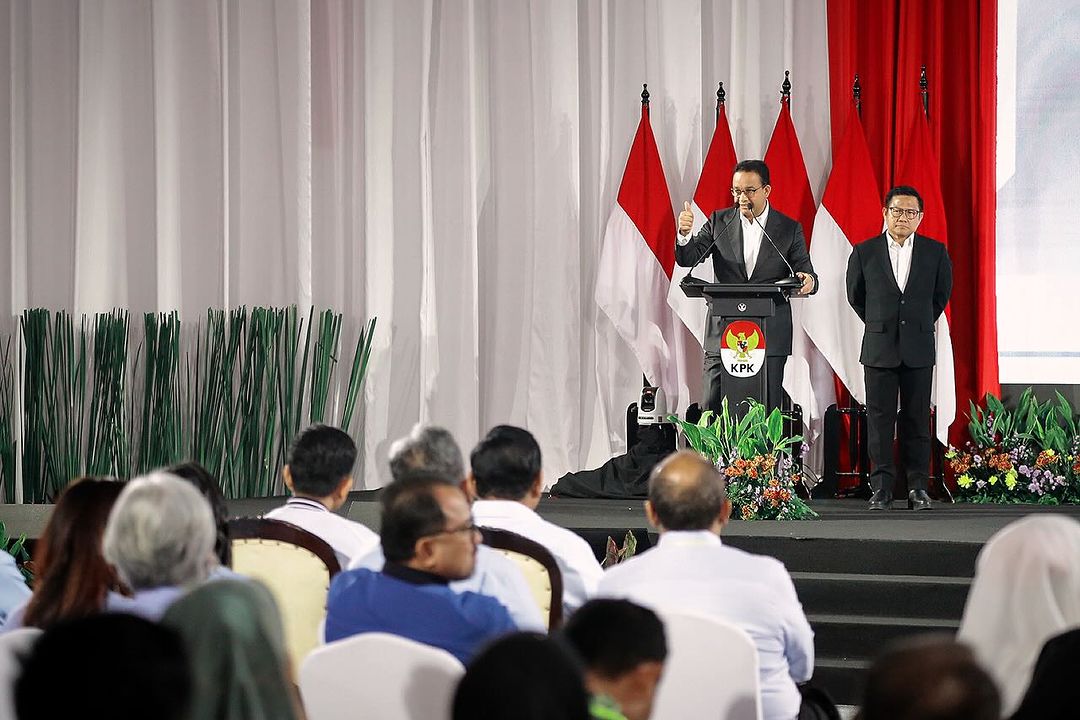 Capres Anies akan berantas korupsi dengan revisi UU KPK jika terpilih. Foto: Instagram.com/cakiminow
