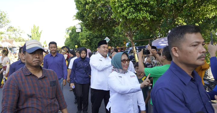 Cawabup Blora, Sri Setyorini bersama Cabup Arief Rohman. Foto: Dok. Lilik Yuliantoro
