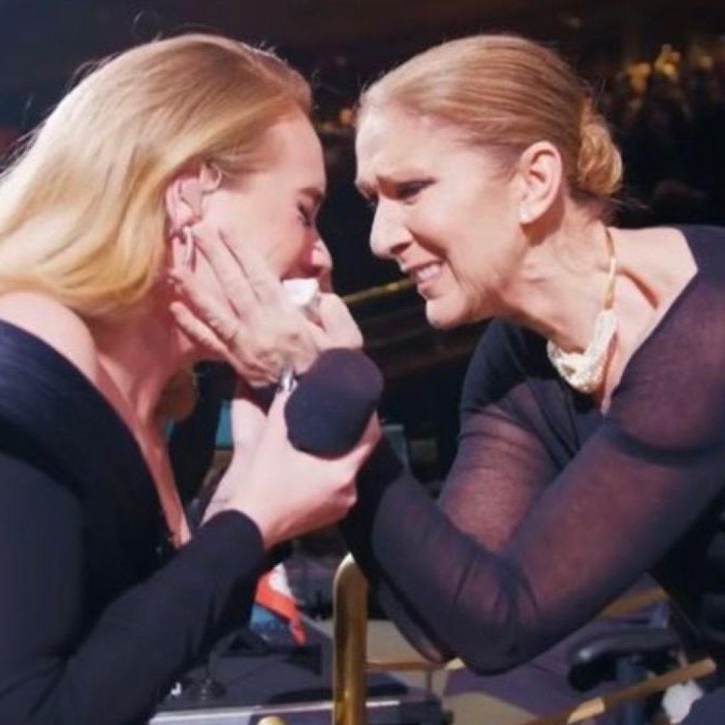 Video penggemar memperlihatkan pertemuan haru Adele dan Celine Dion. Foto: x.com/Adele
