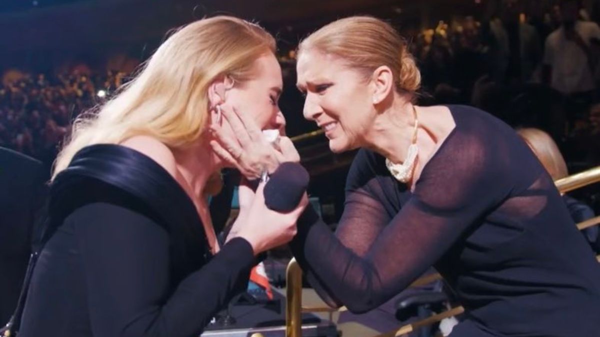 Video penggemar memperlihatkan pertemuan haru Adele dan Celine Dion. Foto: x.com/Adele