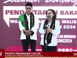 Agustina-Iswar Daftar Pilwalkot Semarang 2024 dengan Dukungan PDIP