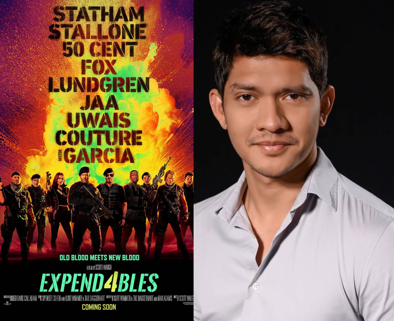 Iko Uwais perankan film The Expendables 4. FOTO: Kolase dari IMDb