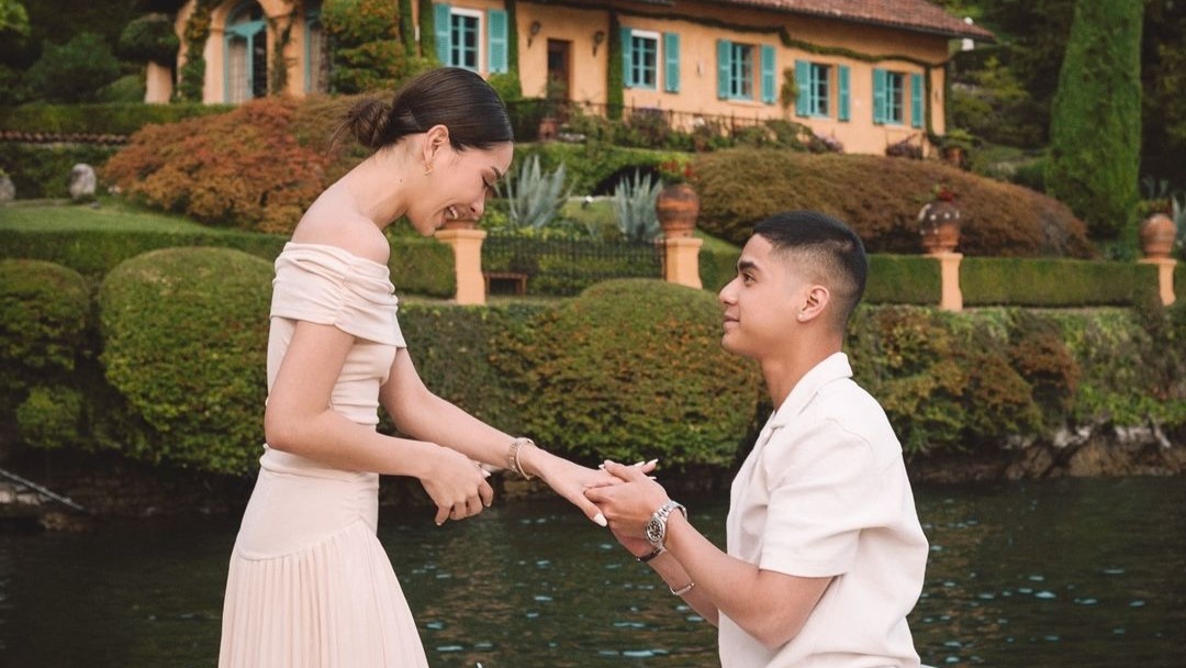 Al Ghazali melamar Alyssa Daguise di Danau Como, Italia. Foto: instagram.com/alghazali7