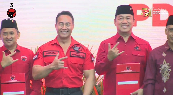 PDIP usung Andika Perkasa dan Hendrar Prihadi di Pilkada Jateng 2024. Foto: Tangkapan Layar YouTube PDI Perjuangan