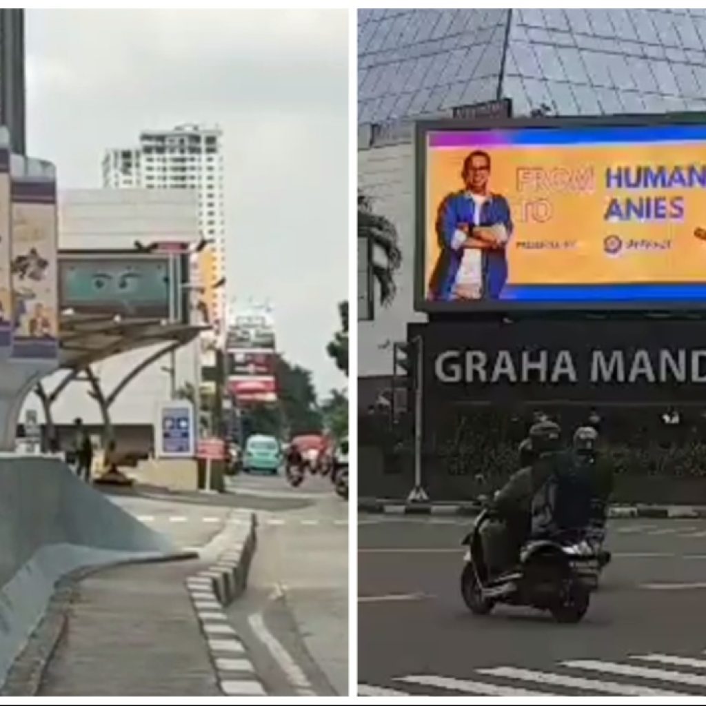 Viral Iklan Videotron Anies Dihentikan, Padahal Baru Dipasang Satu Hari