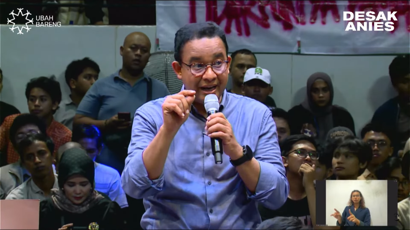 Anies janji untuk bangun perpustakaan kelas dunia. Foto Tangkapan Layar YouTube Anies Baswedan