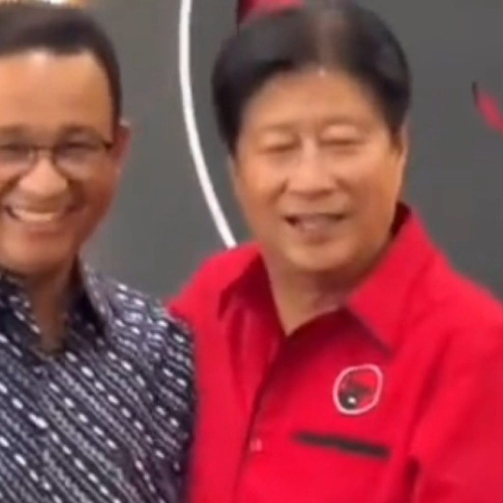 Anies Baswedan kunjungi DPD PDIP Jakarta. Foto: tiktok.com/@wargakota.id
