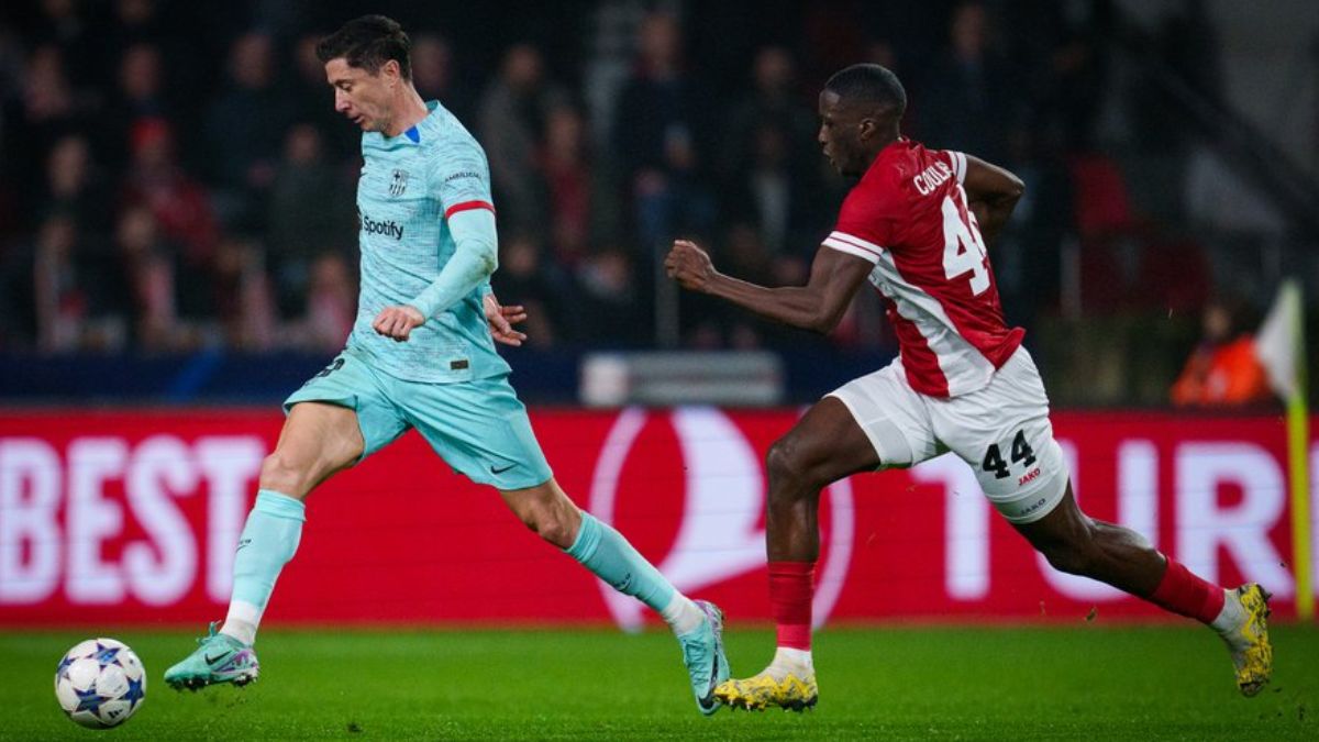 Barcelona tetap lolos ke 16 besar Liga Champions meski kalah oleh Royal Antwerp. Foto: x.com/FCBarcelona