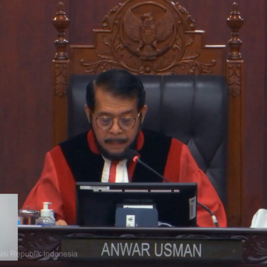 Mahkamah Konstitusi tolak gugatan batas usia capres cawapres 70 tahun | Foto: Tangkapan Layar YouTube Mahkamah Konstitusi RI