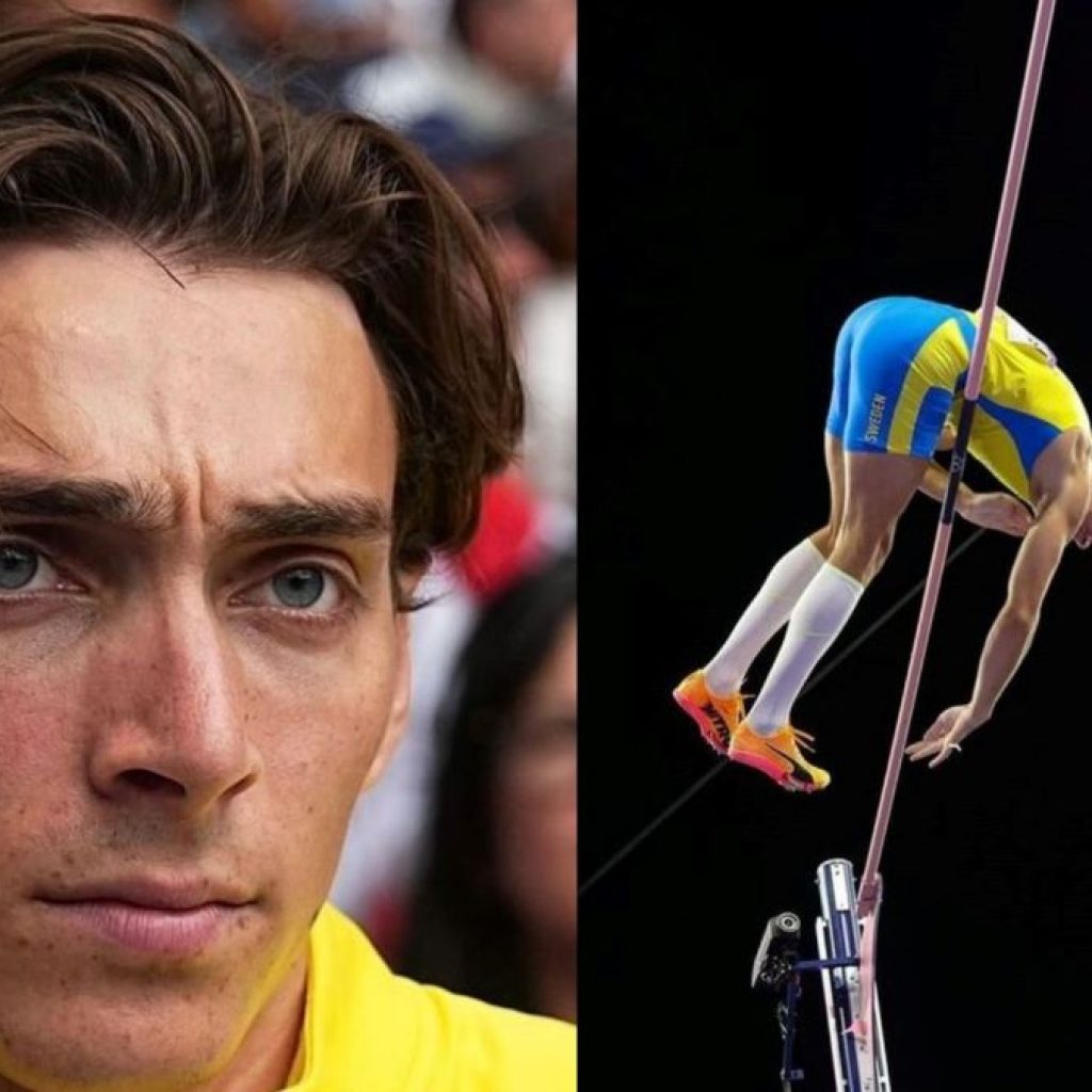 Atlet lompat galah, Armand Duplantis raih medali emas di Olimpiade Paris 2024. Foto: Instagram @mondo_duplantis dan @aembaixada