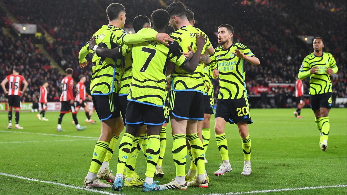 Arsenal cetak enam gol ke gawang Sheffield United. Foto: x.com/Arsenal