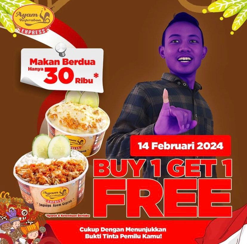 TUTURPEDIA - 21 Promo Meriahkan Pemilu 2024 dan Hari Valentine, Ada yang Diskon Hingga 50% Loh!