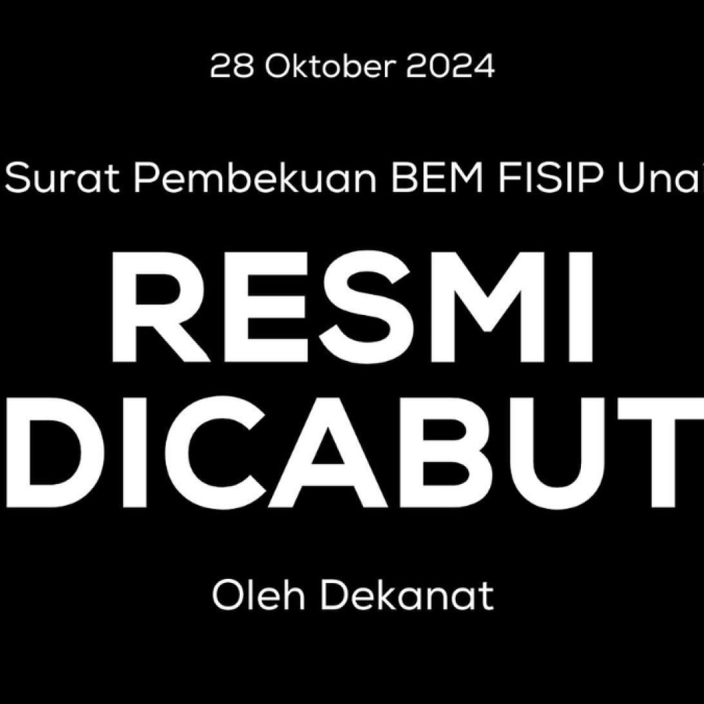 Pembekuan BEM Fisip Unair telah dicabut. Foto: instagram.com/bemfisipunair