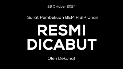 Pembekuan BEM Fisip Unair telah dicabut. Foto: instagram.com/bemfisipunair
