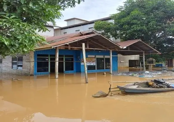 Sebanyak 502 jiwa mengungsi akibat banjir di Palangkaraya. Foto: Laman BNPB