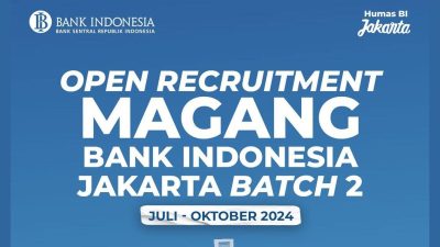 TUTURPEDIA - Bank Indonesia Jakarta Buka Lowongan Magang, Pendaftaran Sampai 3 Juli!