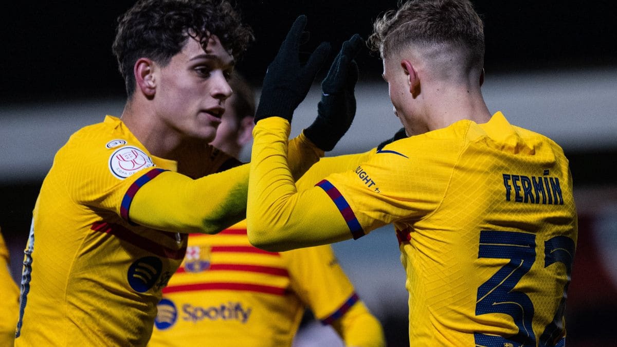 Barcelona kalahkan Barbastro dengan skor 3-2 di Copa del Rey. Foto: x.com/FCBarcelona