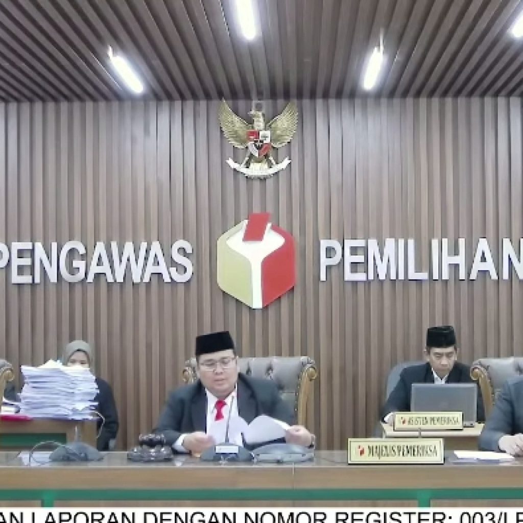 Bawaslu nyatakan Ketua KPU bersalah dalam melakukan penggelembungan suara. FOTO: Tangkapan Layar YouTube Bawaslu RI