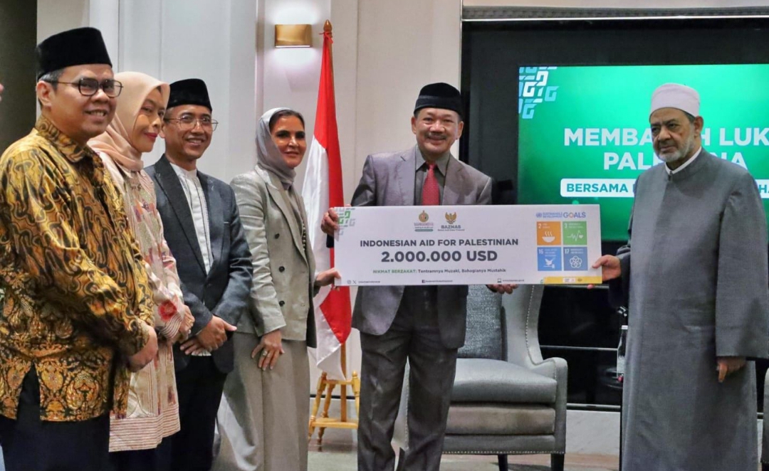 Baznas serahkan bantuan kemanusiaan senilai Rp32 miliar untuk Palestina. Foto: Dok. Baznas