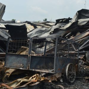 Becak Sampah Jungkit Tinggal Kerangka, Jadi Saksi Bisu Dahsyatnya Kebakaran di Pasar Ngawen 