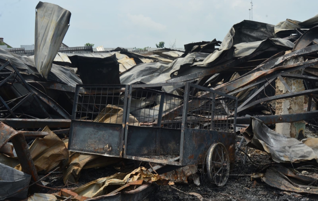 Kondisi Pasar Ngawen di Kabupaten Blora usai kebakaran. Foto: Dok. Lilik Yuliantoro