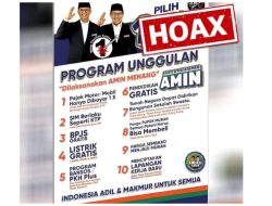 Poster 10 Program Unggulan Anies, Termasuk Listrik Gratis Ternyata Hoaks