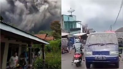 Merapi Erupsi dan Keluarkan Awan Panas, Boyolali Diguyur Hujan Abu 