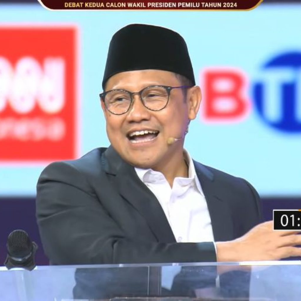 Cak Imin singgung skala prioritas pembangunan di debat cawapres 2024. Foto: Tangkapan Layar YouTube KPU RI