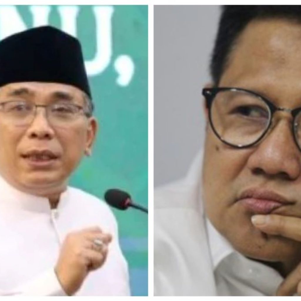 Cak Imin balas pernyataan Gus Yahya PBNU soal Pansus Haji 2024. Foto: Kolase Tuturpedia