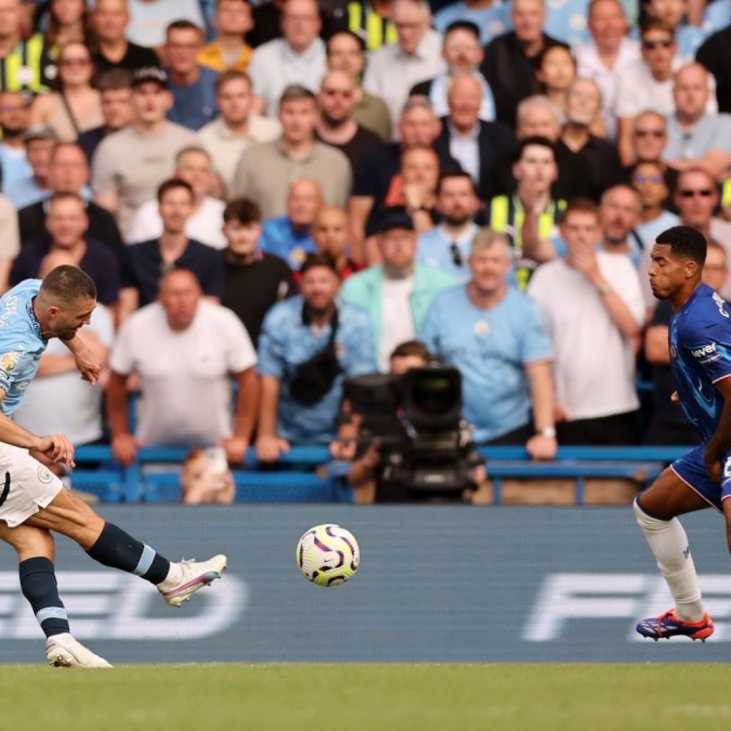 Mateo Kovacic membuahkan gol saat laga Man City vs Chelsea. Foto: x.com/premierleague