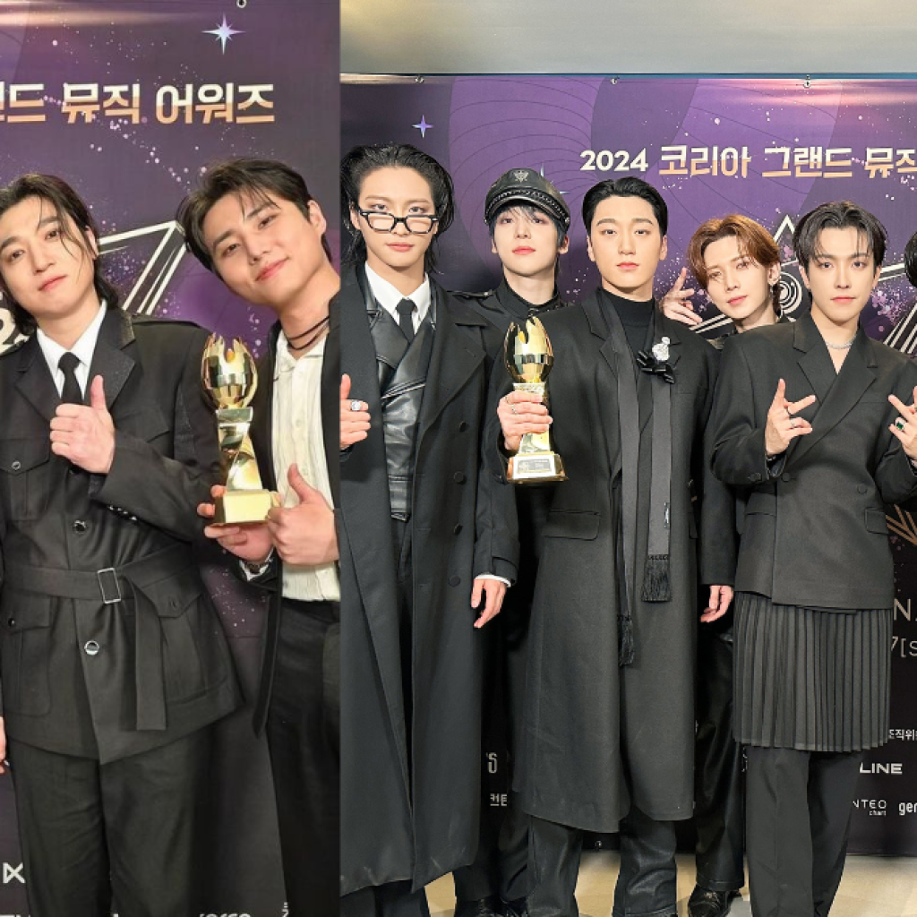 Daftar pemenang KGMA 2024. Foto: Instagram @day6kilogram dan X @ATEEZofficial