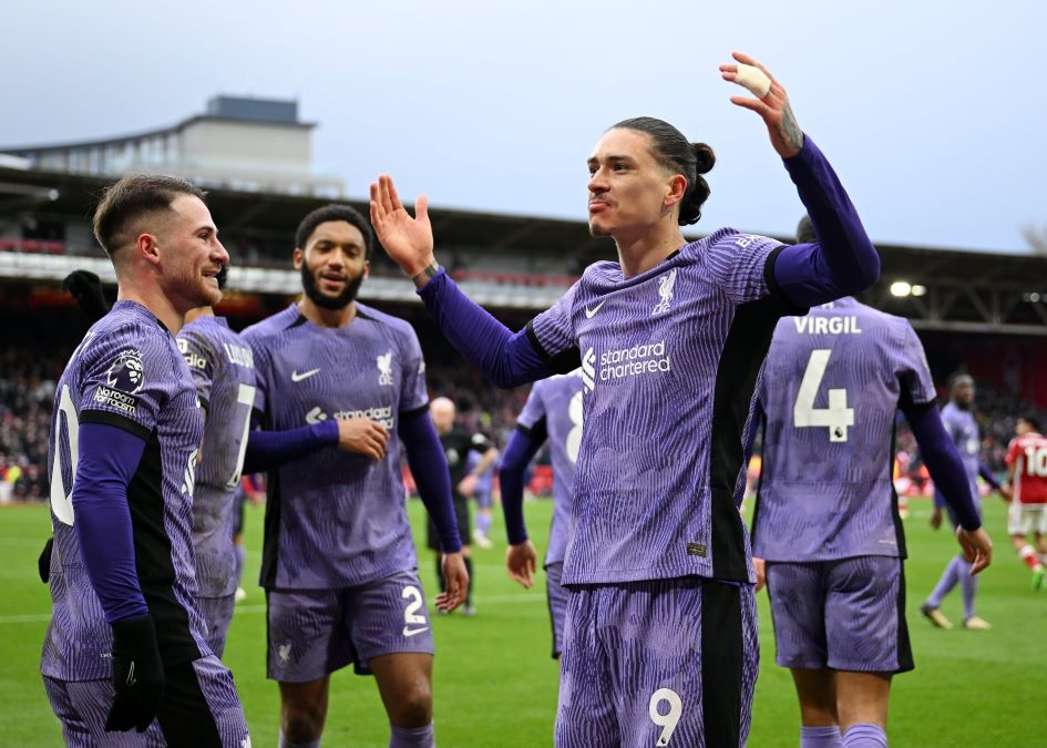 Darwin Nunez cetak brace saat Liverpool vs Sparta Praha. Foto: x.com/LFC