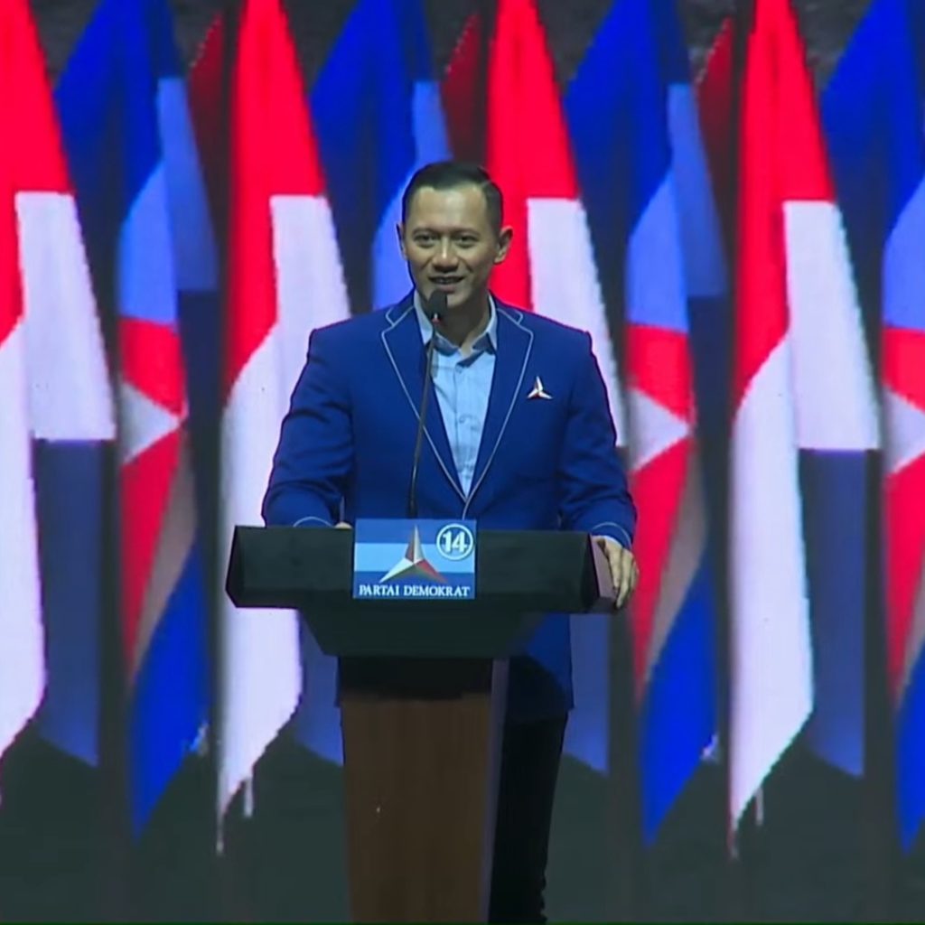 Demokrat resmi mengumumkan mendukung Prabowo Subianto sebagai capres 2024. FOTO: YouTube Partai Demokrat