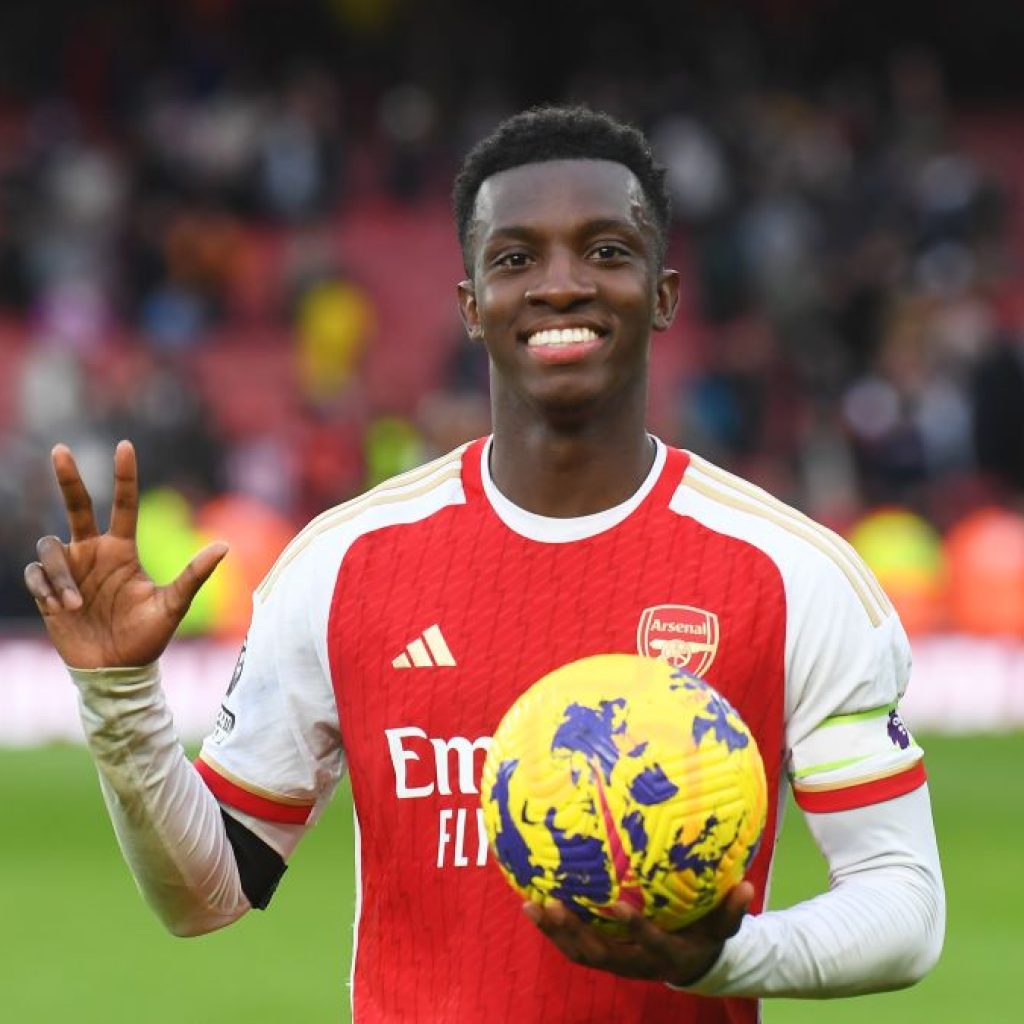 Crystal Palace incar Eddie Nketiah dari Arsenal. Foto: x.com/premierleague