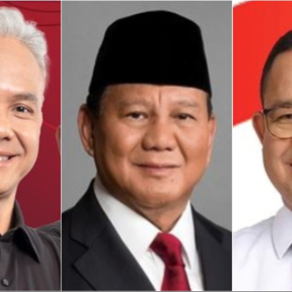 Survei Indikator Politik: Prabowo-Gibran 45,79%, AMIN 25,47%, Ganjar-Mahfud 22,96%