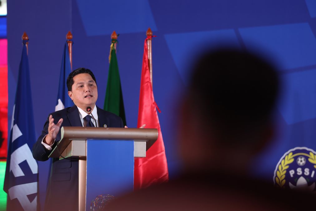 Erick Thohir akan lakukan transformasi Liga Indonesia. Foto: PSSI